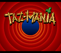 Taz-Mania (Europe) Title Screen
